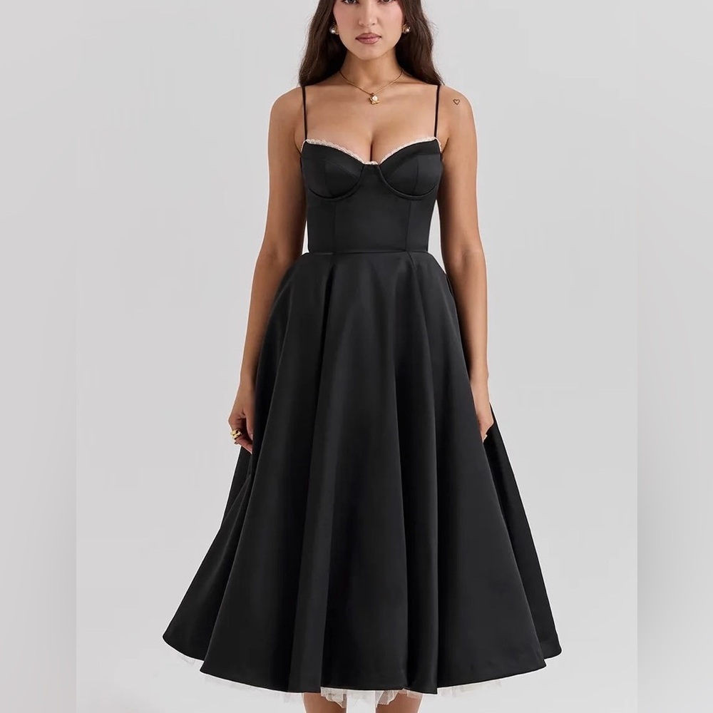 Brand new black midi dress